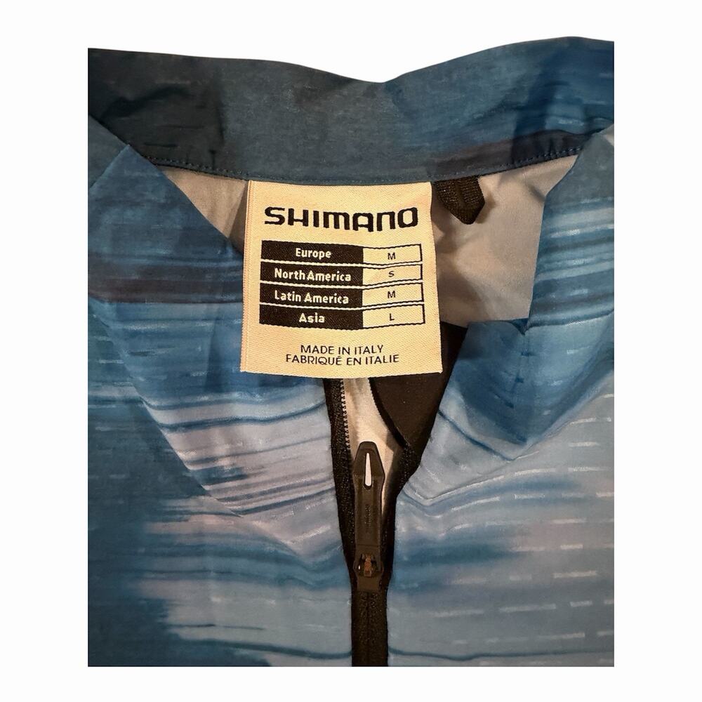 Shimano Cycling Jersey Mens US Small Blue Full Zip Made in Italy EU M S-Phyre - Picture 3 of 5